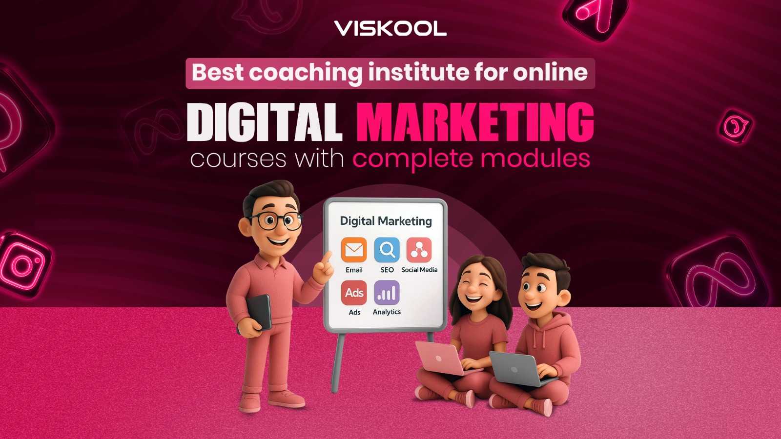 Best coaching institute for online digital marketing courses with complete modules